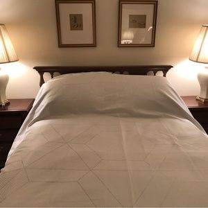 Hudson Park White Duvet Cover for Full/Queen